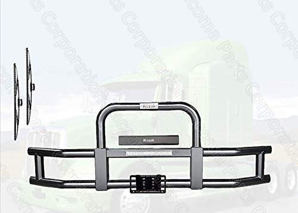 Peterbilt 386 Front Bumper Grille Deer Brush Guards Bracket License