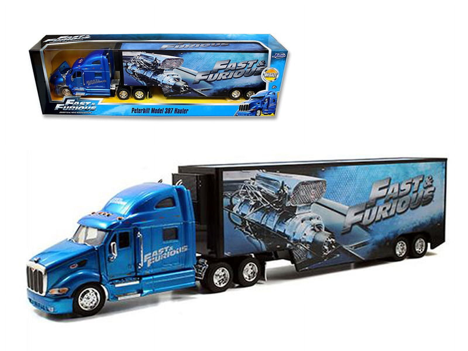 Peterbilt 387 Truck with Dry Goods Trailer White 