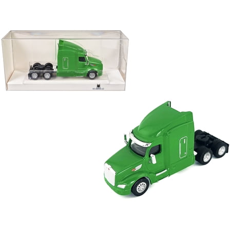 Peterbilt 579 Sleeper Cab Lime Green 1/87 (HO) Scale Plastic Model Car by HO Logistics