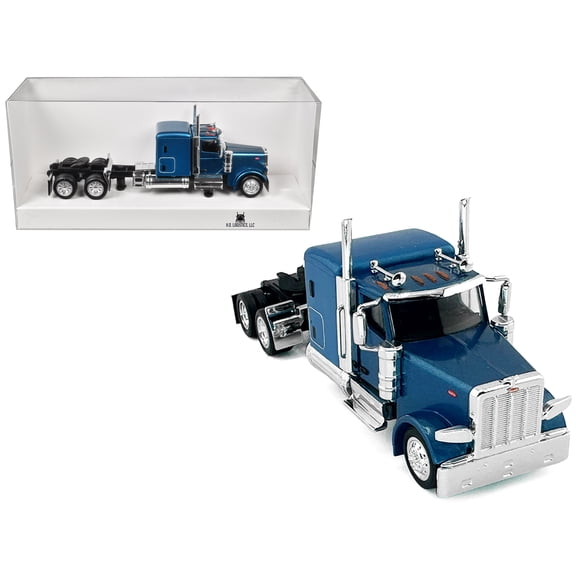 Peterbilt 589 Truck with 72 Inch Sleeper Blue Metallic 1/87 (HO) Plastic Model Car by HO Logistics