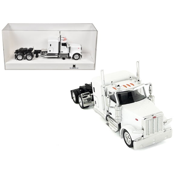 Peterbilt 589 Truck with 72 Inch Sleeper White 1/87 (HO) Plastic Model Car by HO Logistics