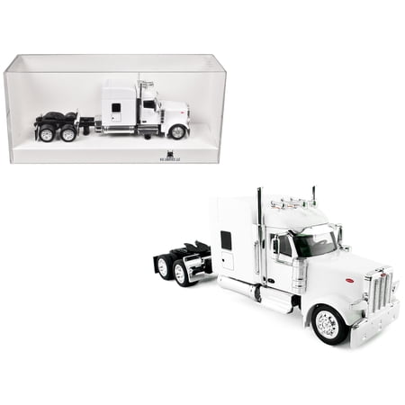 Peterbilt 589 with Stand Up Sleeper Cab White 1/87 (HO) Scale Plastic Model Car by HO Logistics
