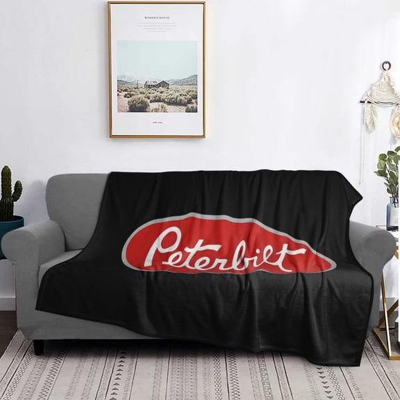 Peterbilt Flannel Blanket Funny Ultra-Soft Micro Warm Throw Blanket Fleece Blanket Interesting Gift 40"X30"