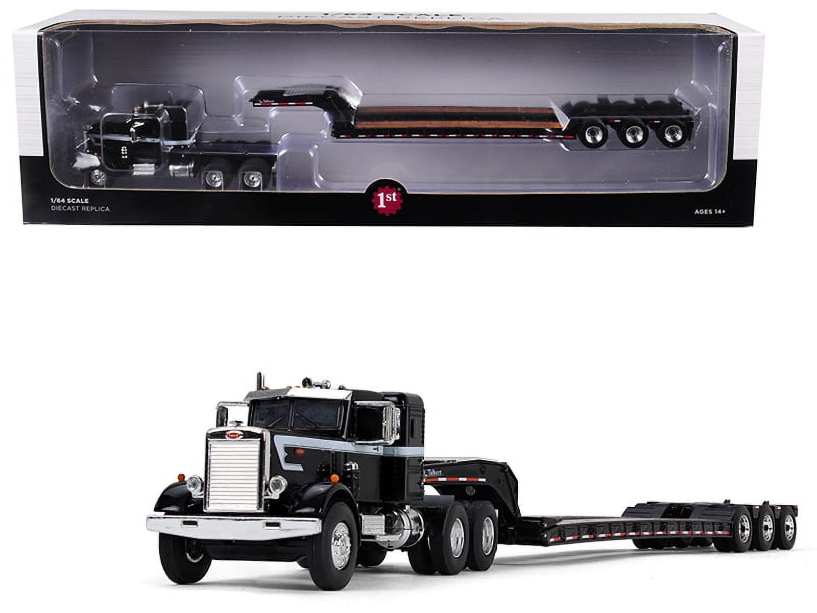 1ST GEAR DCP 1/64 SCALE PETERBILT 351 SMALL BUNK GRAY, RED