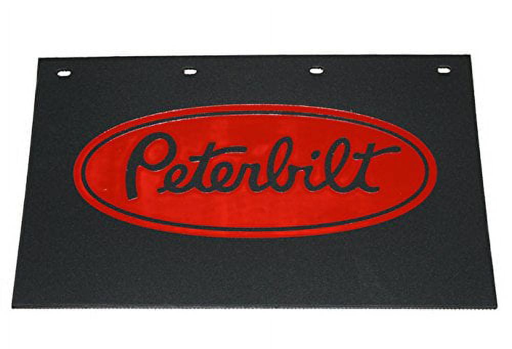 Peterbilt Motors Trucks 24" x 15" Black & Red Peterbilt Front Mud Flaps-Pair