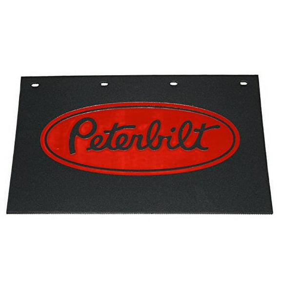 Peterbilt Motors Trucks 24" x 15" Black & Red Peterbilt Front Mud Flaps-Pair
