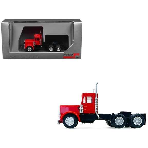 Peterbilt Short Day Cab Red 1/87 (HO) Plastic Model Car by Promotex