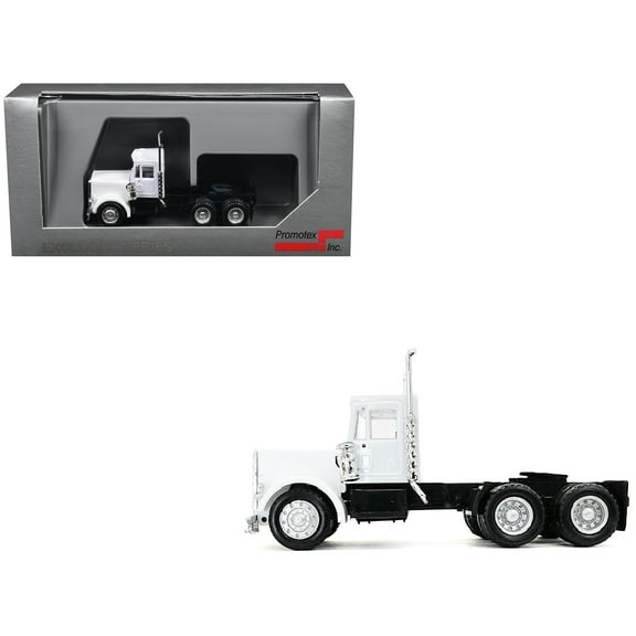 Peterbilt Short Day Cab White 1/87 (HO) Plastic Model Car by Promotex