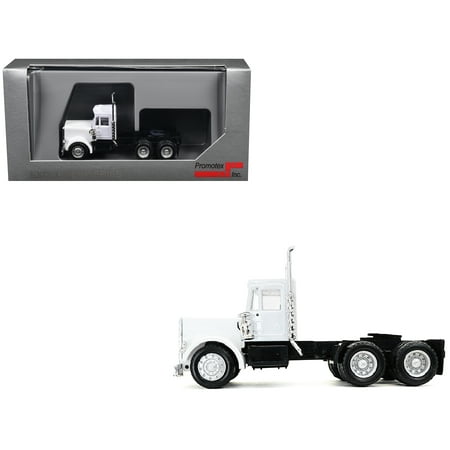 Peterbilt Short Day Cab White 1/87 (HO) Plastic Model Car by Promotex