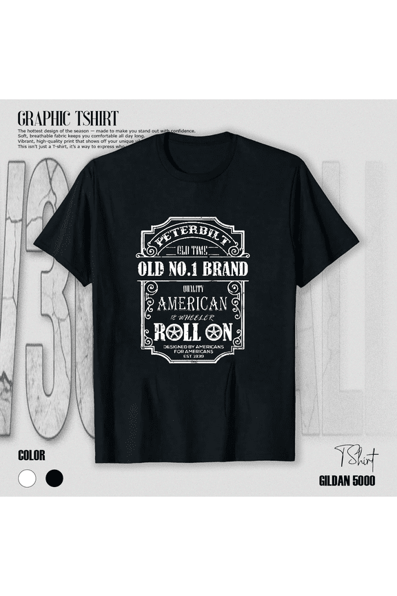 Peterbilt Truck Back Semi Big Rig Trucking Diesel Gear Unisex T-Shirt V24084, up to size 5XL