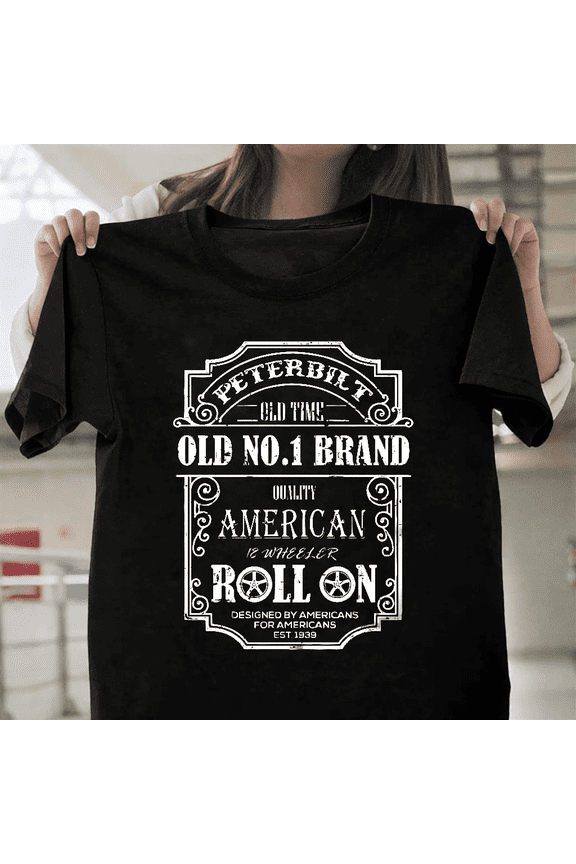 Peterbilt Truck Back Semi Big Rig Trucking Diesel Unisex T-Shirt, S-3XL