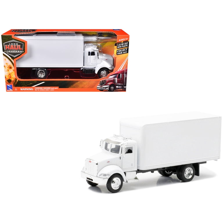 Peterbilt Utility 335 Box Truck White 1/43 Diecast Model by New