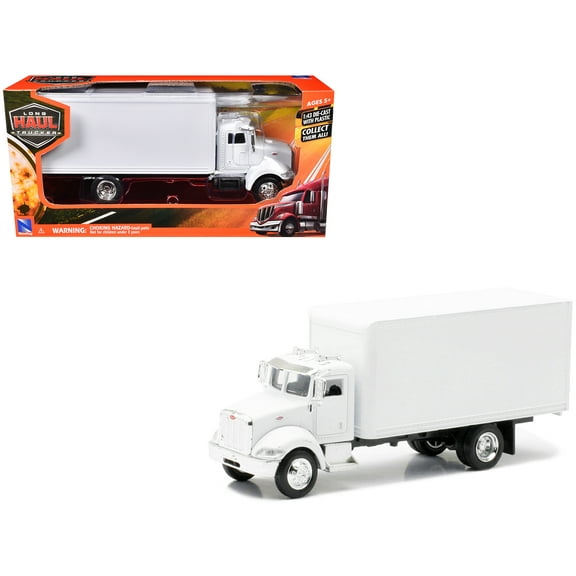 Peterbilt Utility 335 Box Truck White 1/43 Diecast Model by New Ray