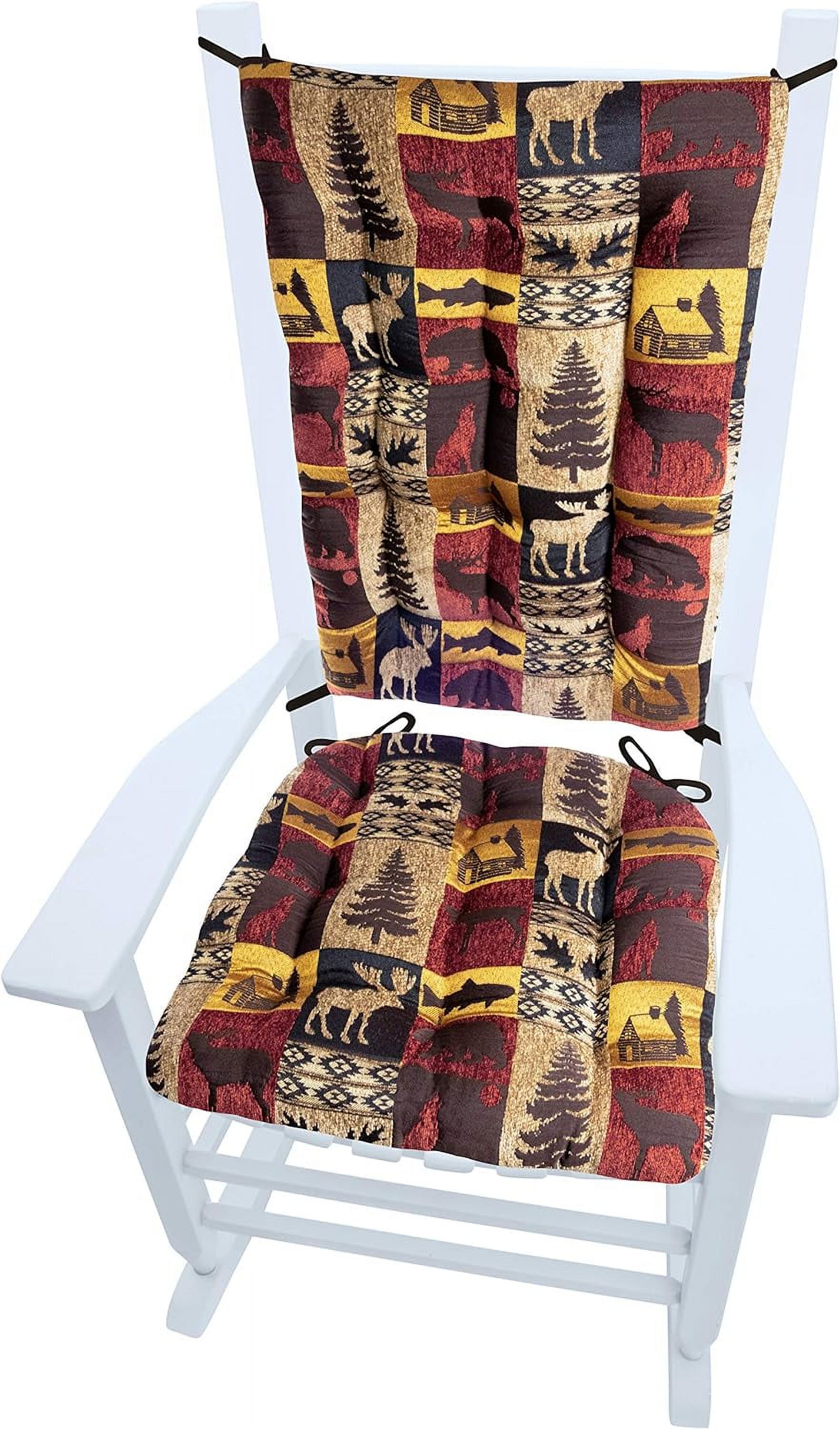 Peters Cabin Rocking Chair Cushions with Ties Size ExtraLarge