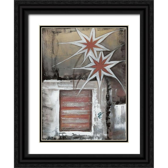 Peters, Kristel 12x14 Black Ornate Wood Framed with Double Matting Museum Art Print Titled - Star I