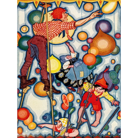 Petersham Sandburg's Rootabaga Stories Book Frontispiece Extra Large XL Wall Art Poster Print
