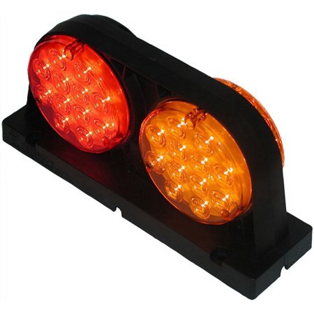 Peterson 318R LED Stop/Turn/Tail & Warning Light 10.93" x 5.42" - Red + Amber