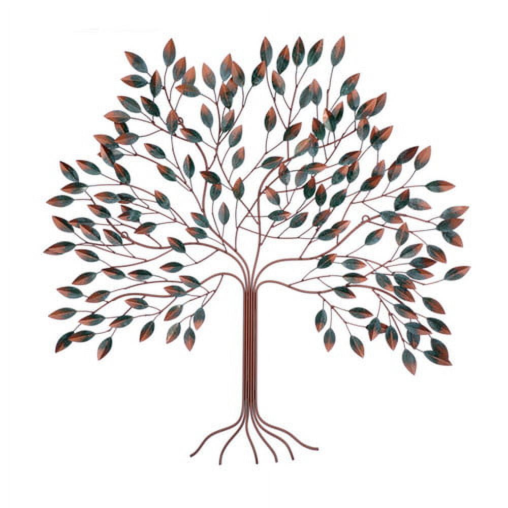 Handcrafted Multicolor Metal Tree of Life Wall Sculpture
