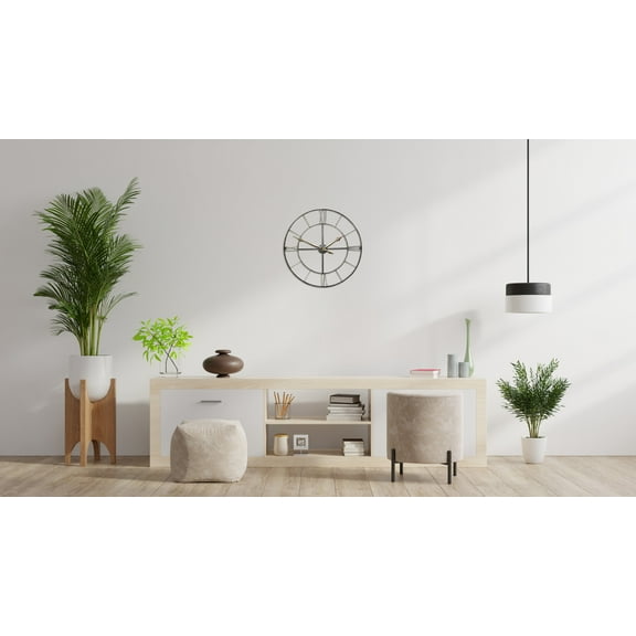 Peterson Artwares Wall clock - Round Wrought Iran antique wall clock