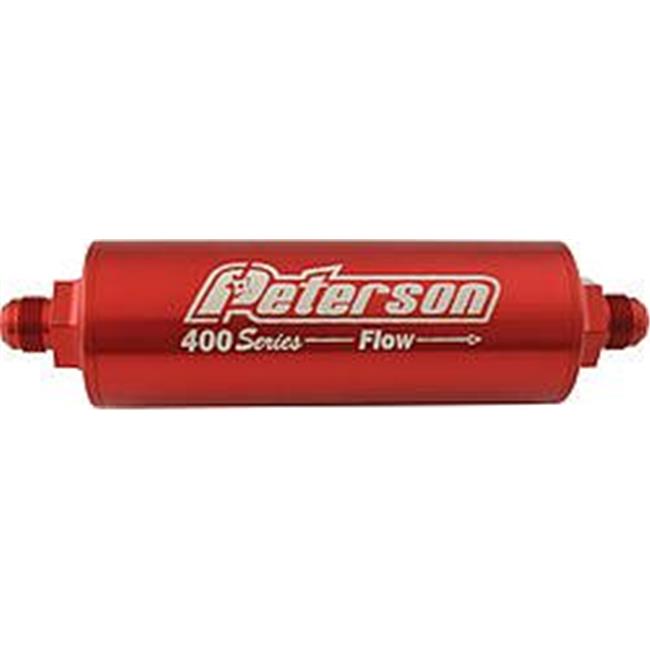 Peterson Fluid 400 Series Inline Fuel & Oil Filter with Bypass 60 Micron 10 AN Fittings