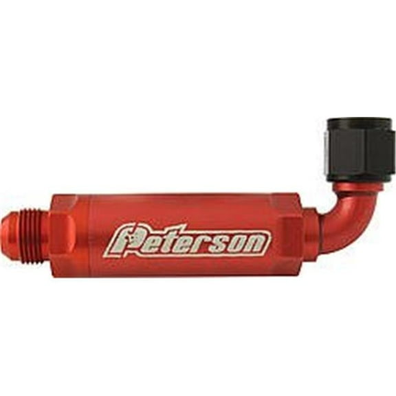 Peterson Fluid Inline 90 deg Scavenge Filter -10 AN Inline Scavenge Filter