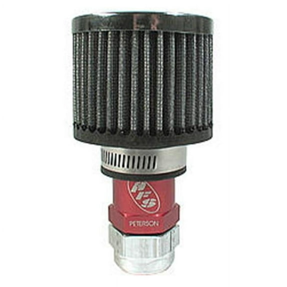 Peterson Fluid PTR08-0450 Breather 1-Way Vacuum - Pop Off Valve with Filter & -12 AN Weld Bung