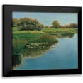 thumbnail image 1 of Peterson, Julie 21x20 Black Modern Framed Museum Art Print Titled - Yellow Sky and Reflection, 1 of 5