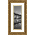 thumbnail image 1 of Peterson, Lee 11x24 Gold Ornate Wood Framed with Double Matting Museum Art Print Titled - Pier Night Panel II, 1 of 4