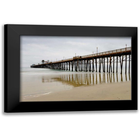 Peterson, Lee 14x10 Black Modern Framed Museum Art Print Titled - Oceanside Pier