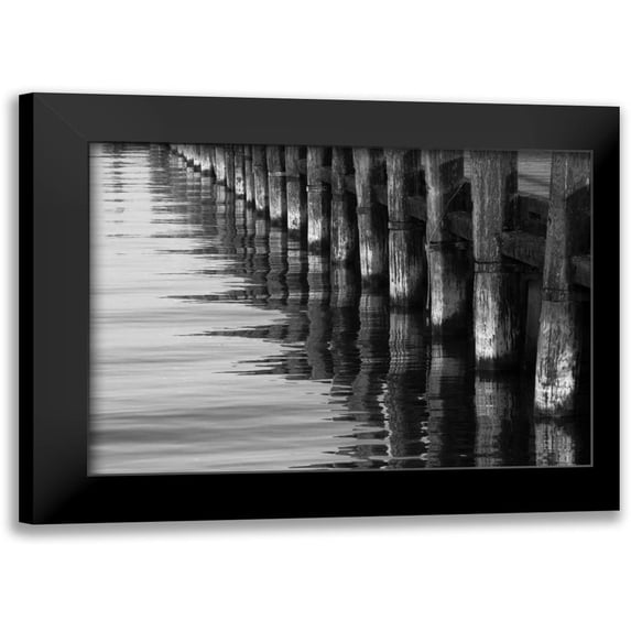 Peterson, Lee 14x11 Black Modern Framed Museum Art Print Titled - Pier Pilings XII