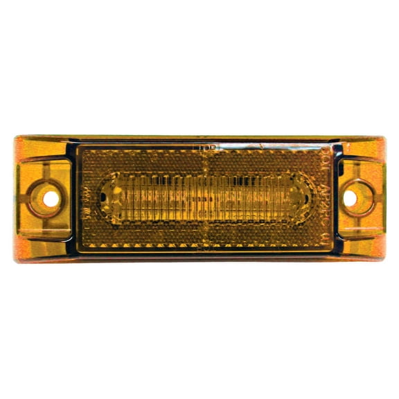 Peterson Manufacturing 187A 6.0"x2.0" Replacement Lens (LED M/C Pc, Rectangle, withReflex)