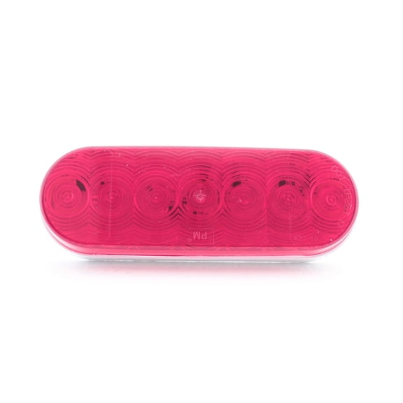 Peterson 821R7 Red LED Oval Stop Turn Tail Light Grommet Mount 6.5" x 2.25"