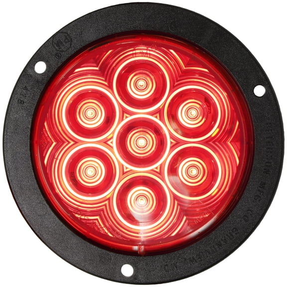 Peterson Manufacturing 824R-7 LED S/T/T Light (Round 7 Diode Pl3 Housing Fling Mount 4"), 1 Pack