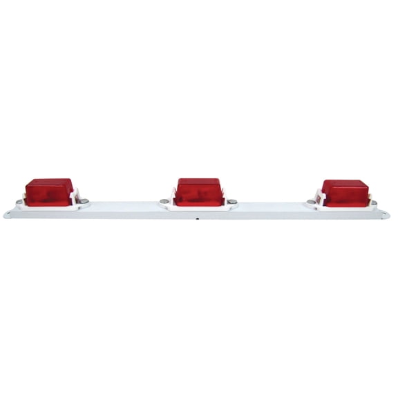 Peterson Peterson 107-3R Rectangular 3-Light Id Bar, 107 Watts, Red