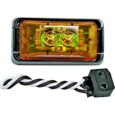 Peterson V153KA Marker Light Kit, 12 V, Led Lamp, Amber Lens, Bracket Mounting, Each