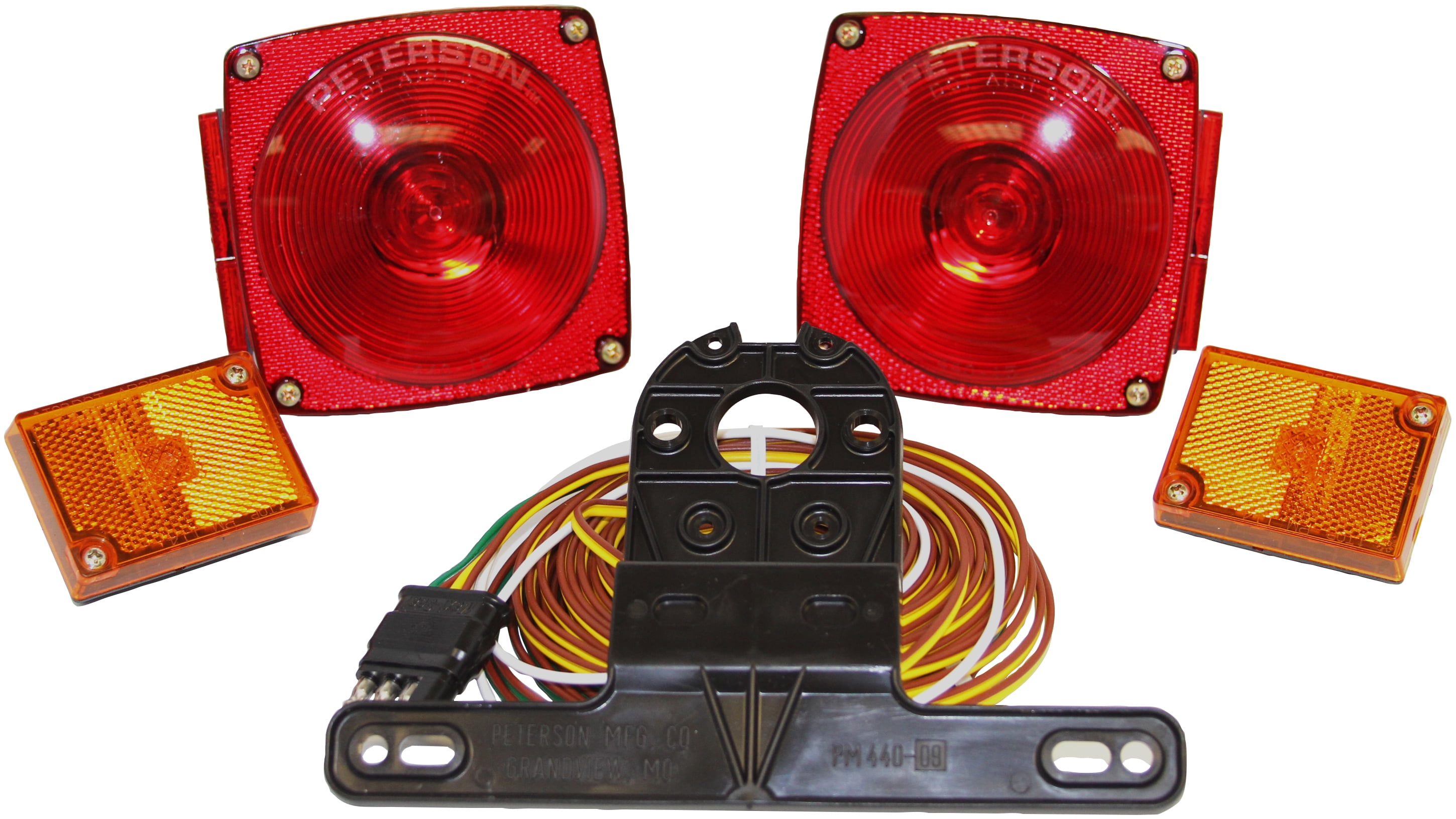 Peterson Manufacturing V540 Trailer Light Kit Under 80 Inch Wide w/ Harness & Side Markers