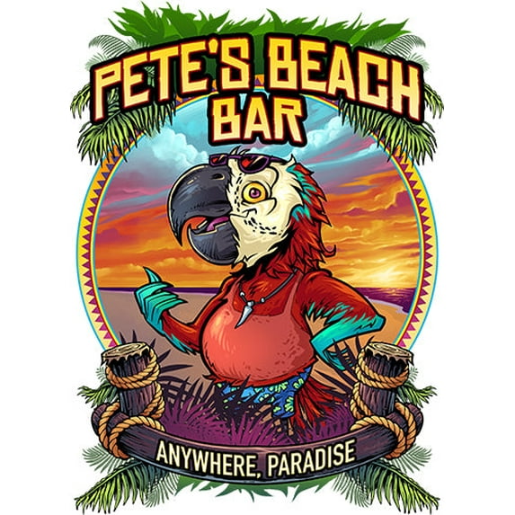 Petes Beach Bar Novelty Sign | Indoor/Outdoor | Funny Home Décor for Garages, Living Rooms, Bedroom, Offices | SignMission personalized gift Wall Plaque Decoration