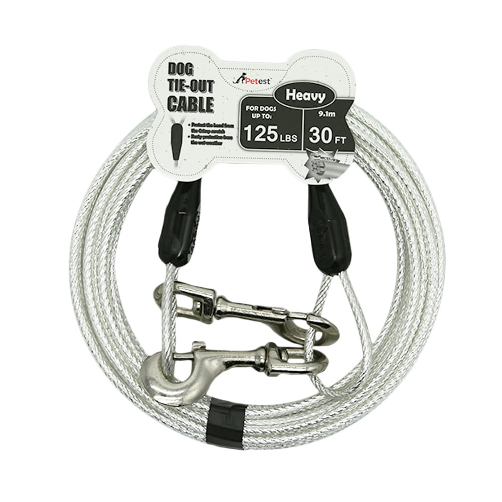 Petest 60ft Trolley Runner Cable for Heavy Dogs Up to 125 Pounds