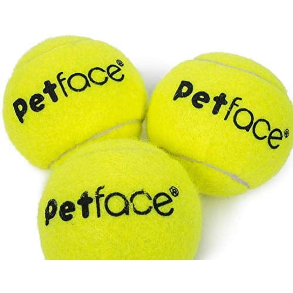 Petface Super Tennis Balls for Dogs, Throw and Fetch, Outdoor Exercise, 12 Pack