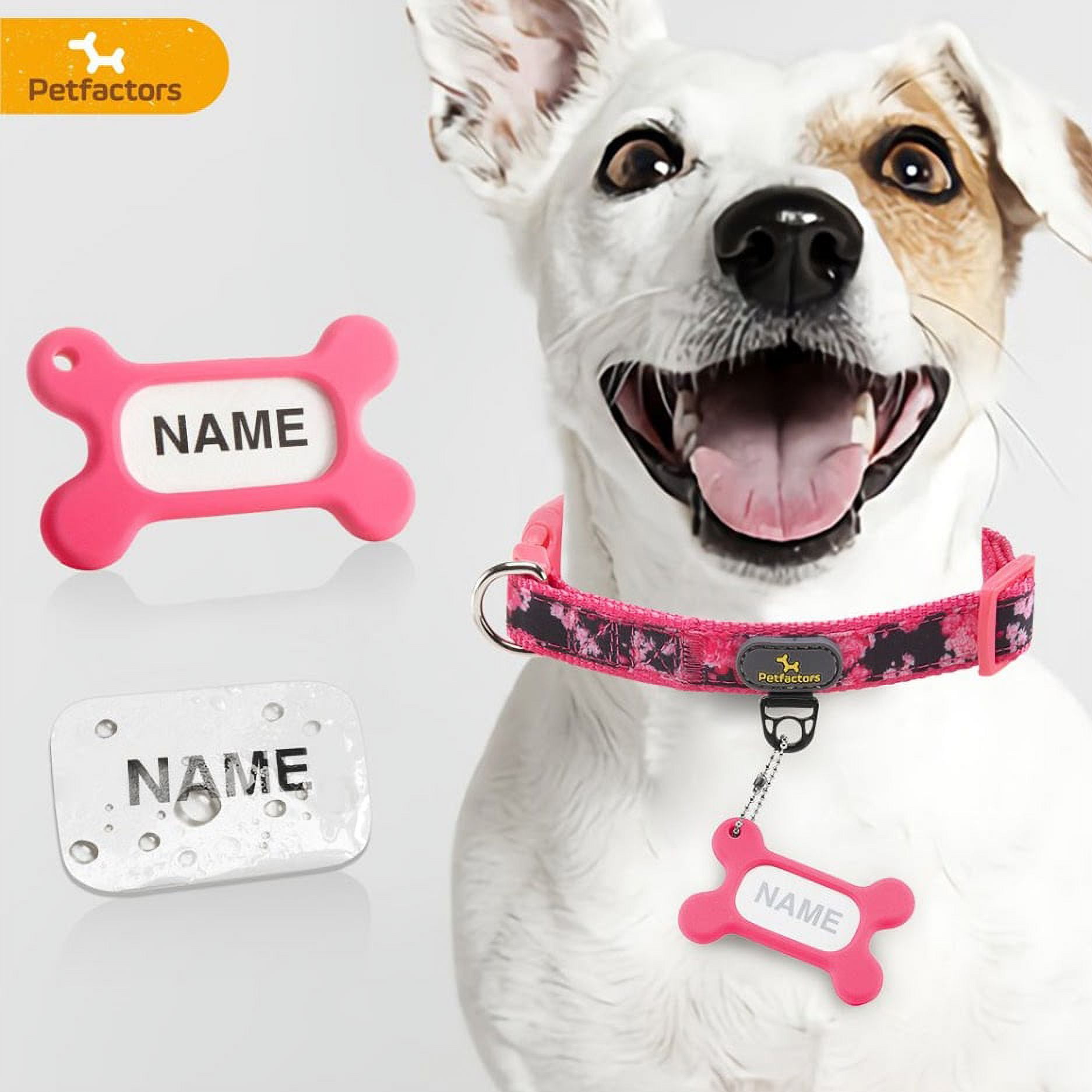 Petfactors Adjustable Dog Collar with Personalized Tags, Custom Pets Collar DIY Name & Phone Number with Superior Material Durable & Comfy 10 Patterns