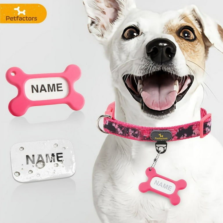 Petfactors Adjustable Dog Collar with Personalized Tags Custom Pets Collar DIY Name Phone Number with Superior Material Durable Comfy 10 Patterns Walmart