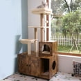 "Petfamily 58"" 5Tier Cat Tree, Litter Box Furniture Play Area