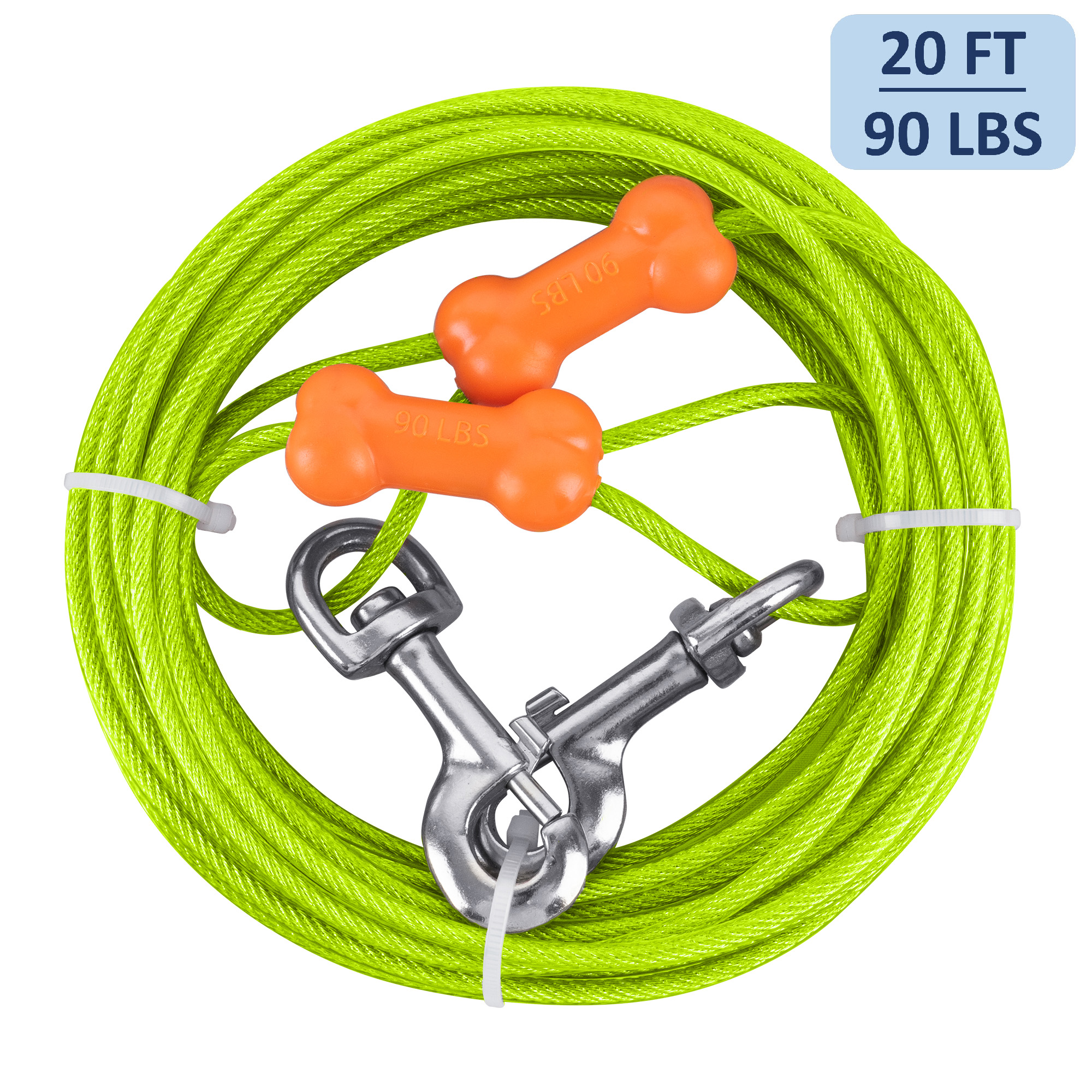 Zhuoting Dog Tie Out 50+ Feet Dog Tie Out Rope Leash Cat S for Indoor