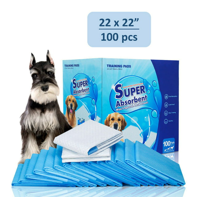 Petfamily Dog Training Pads, Puppy Pads, Super Absorbent, 22 in x 22 in, 100 Count