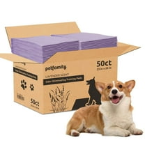 Petfamily Dog Training Pads, Puppy Pads, Super Absorbent, Lavender Scent, 23 in x 24 in, 50 Count