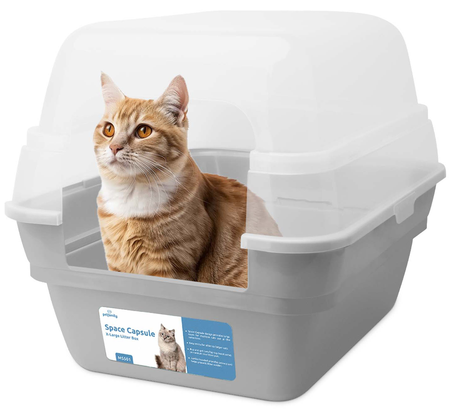 Catit Jumbo Hooded Litter Pan Gray
