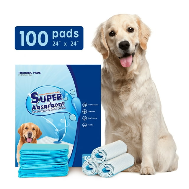 Petfamily Puppy Pads, Dog Training Pads, Super Absorbent 24 in x 24 in