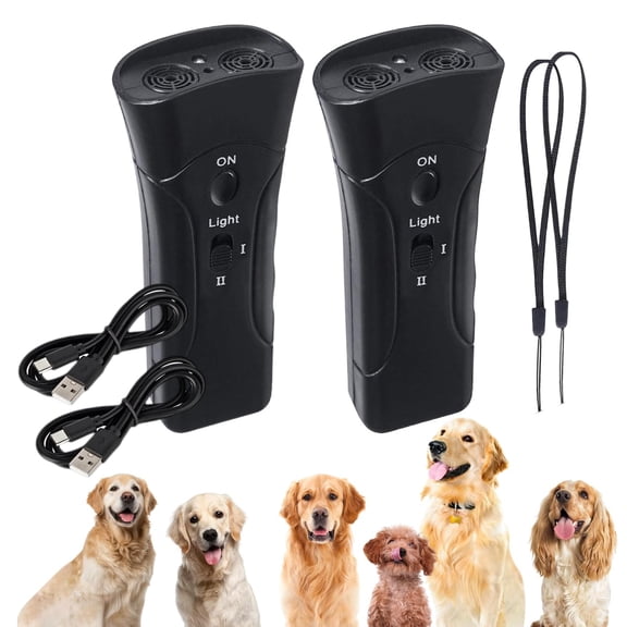 Petgentle Anti Barking Device, Handheld Ultrasonic Dog Trainer, Portable Bark Deterrent for Controlling Dog Barking, Stop Neighbor's Dog Barking (1Pcs)
