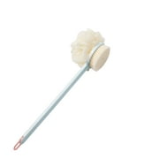 Petglad shower body brush long handle with Bristles and Loofah, for Skin Exfoliating Bath,Suitable for Wet or Dry