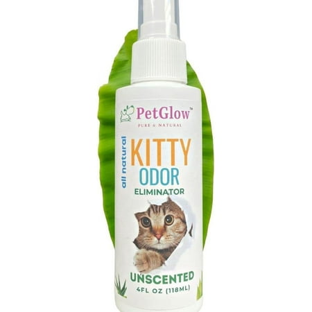 Petglow Cat Urine Enzyme Odor Eliminator Pet Supplies Cat Pee Odor Eliminator Spray, 4 fl Oz